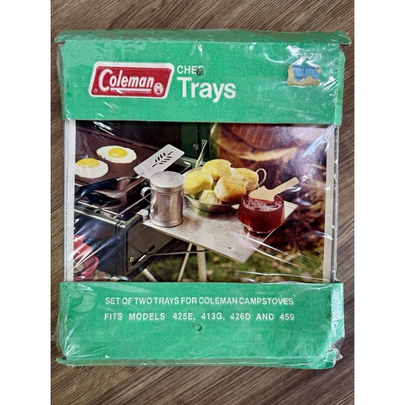Coleman Other - Vintage Coleman Chef Trays 413-731 NOS Set of 2 Camp Stove Side Shelves Sealed